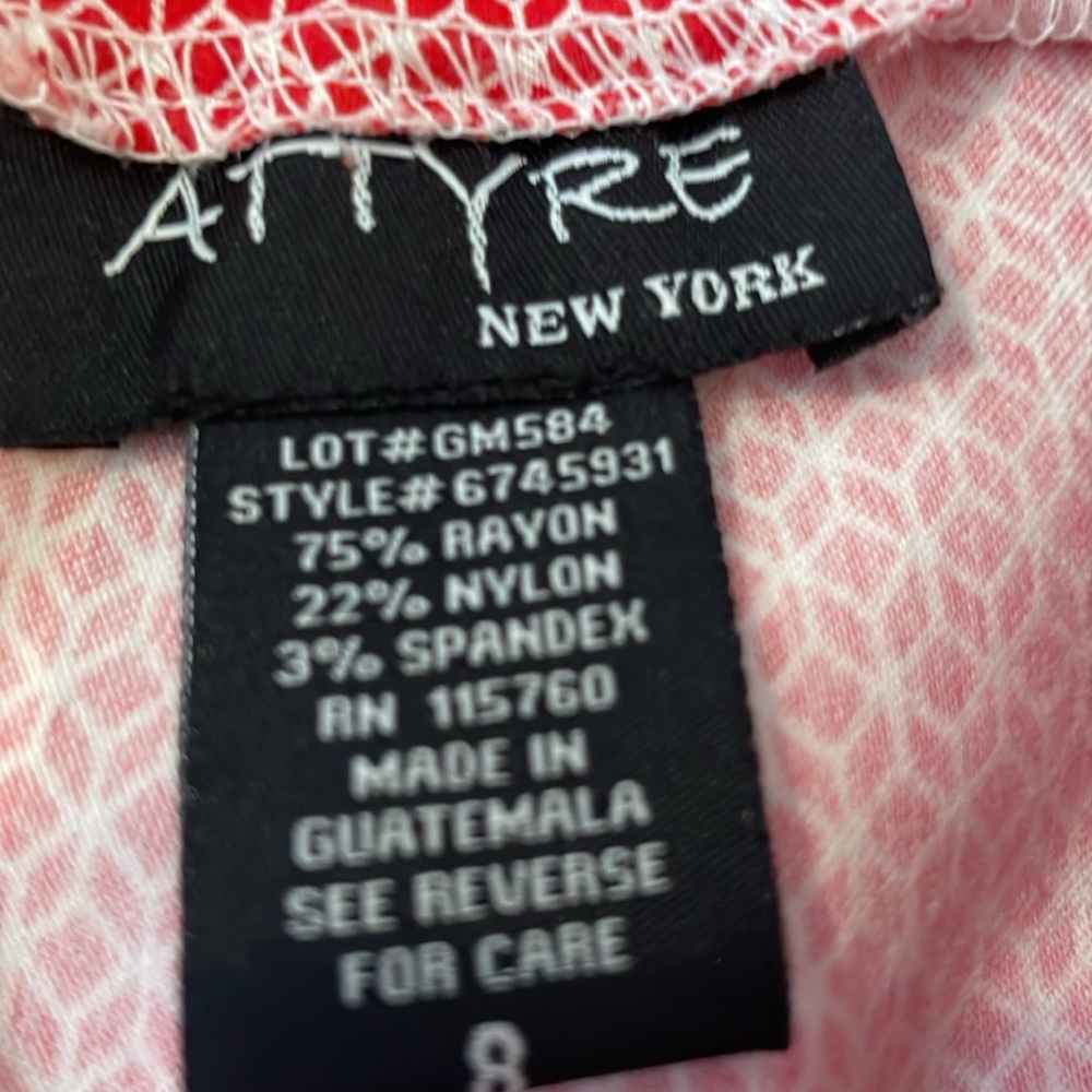 Attyre New York Red & White Pattern Skort - Picture 7 of 7
